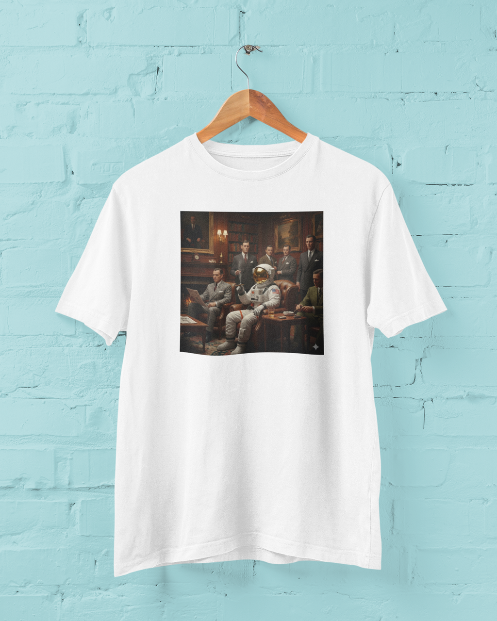 The Boardroom Mission: Library Lounge Graphic Tee Strategy, Smoke, and Zero-Gravity Ambition.