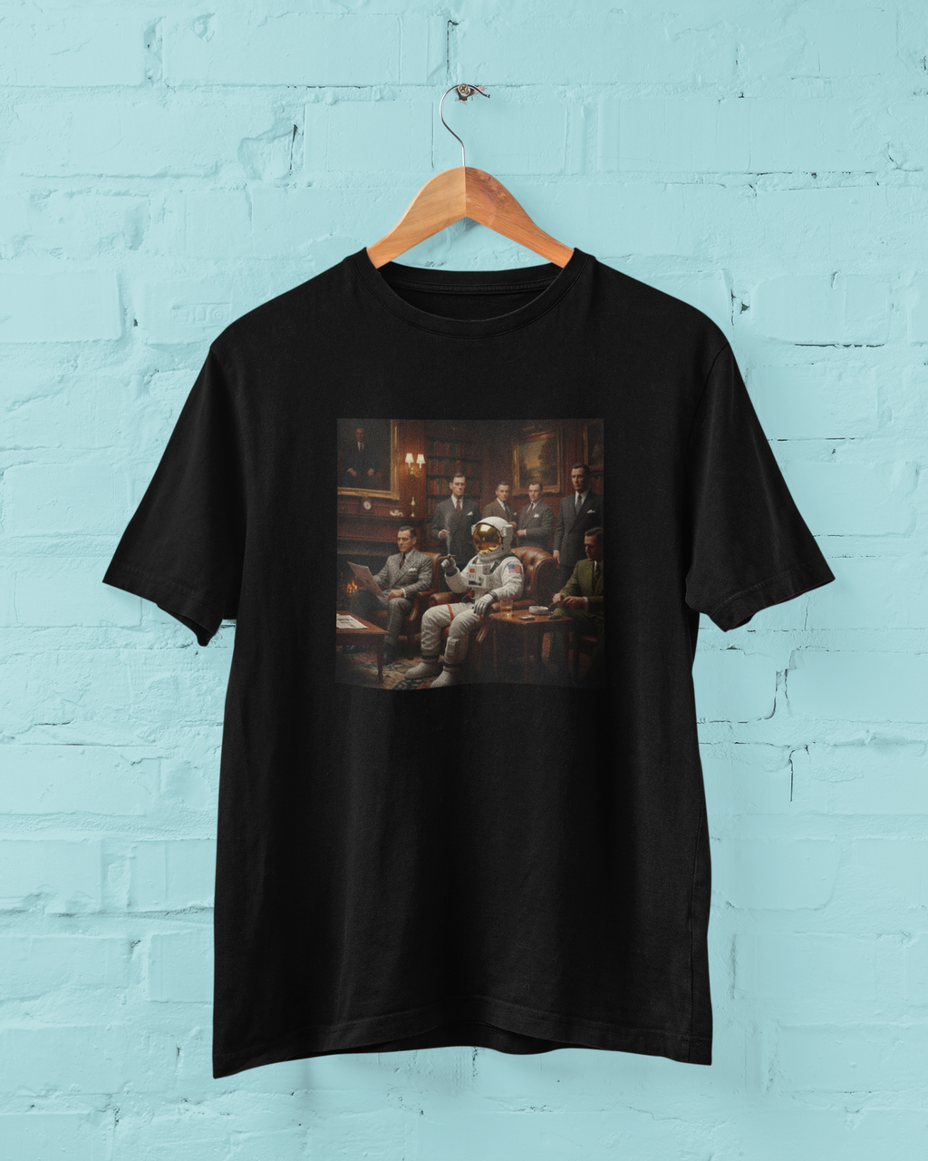 The Boardroom Mission: Library Lounge Graphic Tee Strategy, Smoke, and Zero-Gravity Ambition.